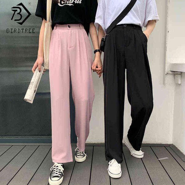 women wide leg pants autumn elastic waist pockets button fly fashion trousers long casual bottoms all match b06809k 211124, Black;white
women wide leg pants autumn elastic waist pockets button fly fashion trousers long casual bottoms all match b06809k 211124, Black;white