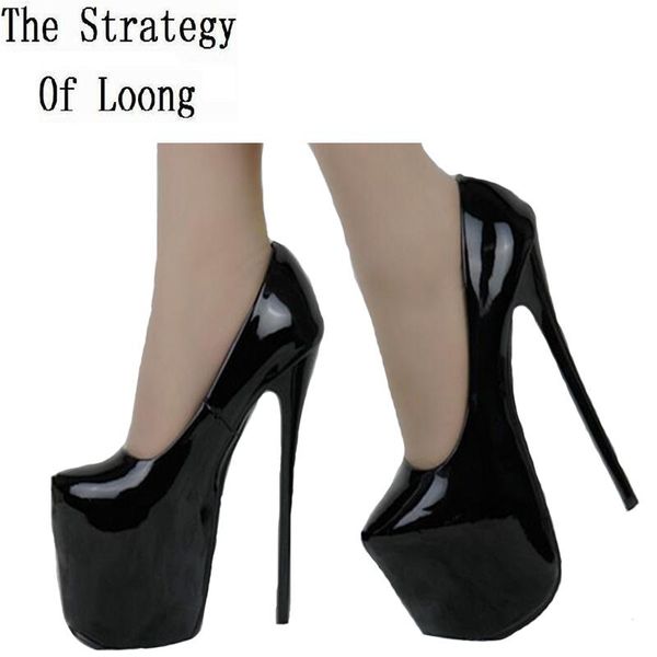 dress shoes women super high heels shallow mouth sing fashion platform patent leather pure color heel slip-on pumps, Black
dress shoes women super high heels shallow mouth sing fashion platform patent leather pure color heel slip-on pumps, Black