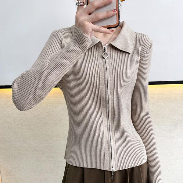 women's knits & tees zipper collar cardigan women autumn knitted jacket casual slim warm bottoming winter cashmere wool sweater coat ou, White
women's knits & tees zipper collar cardigan women autumn knitted jacket casual slim warm bottoming winter cashmere wool sweater coat ou, White