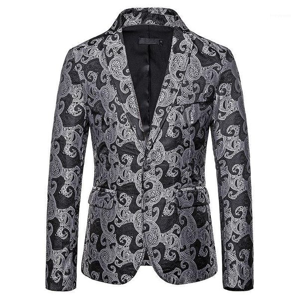 men's suits & blazers 2021 british stlye men blazer suit jacket boutique floral printed dj nightclub stage wedding formal slim casual, White;black
men's suits & blazers 2021 british stlye men blazer suit jacket boutique floral printed dj nightclub stage wedding formal slim casual, White;black