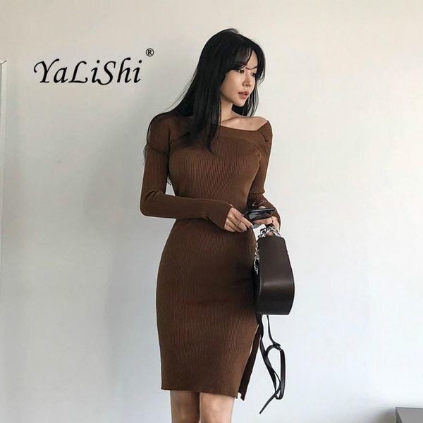 casual dresses spring solid pencil dress 2021 women orange black brown full sleeve asymmetrical office lady knitted sweater, Black;gray
casual dresses spring solid pencil dress 2021 women orange black brown full sleeve asymmetrical office lady knitted sweater, Black;gray