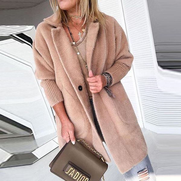 women's wool & blends warm khaki solid turtleneck robe fluffy open front long coat women pockets design casual autumn winter coats, Black
women's wool & blends warm khaki solid turtleneck robe fluffy open front long coat women pockets design casual autumn winter coats, Black