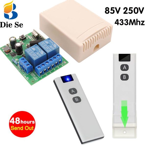 433mhz universal remote control switch ac 110v 220v 2ch rf receiver module and transmitter, garage gate door light controller
433mhz universal remote control switch ac 110v 220v 2ch rf receiver module and transmitter, garage gate door light controller