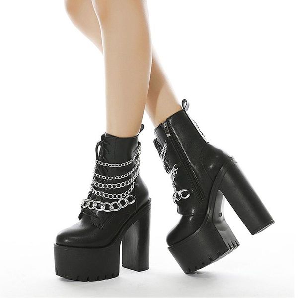 boots 2021 autumn women ankle fashion chain decor female high heel nightclub platform black ladies motorcycle
boots 2021 autumn women ankle fashion chain decor female high heel nightclub platform black ladies motorcycle