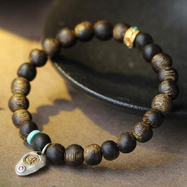 beaded, strands chinan aloes single ring bracelet diy women's hand string with ancient silver ruyi wheel jewelry, Black
beaded, strands chinan aloes single ring bracelet diy women's hand string with ancient silver ruyi wheel jewelry, Black