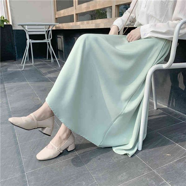 casual dresses women's korean style office lady skirts spring fall solid high waist a-line satin femme lxdj, Black;gray
casual dresses women's korean style office lady skirts spring fall solid high waist a-line satin femme lxdj, Black;gray