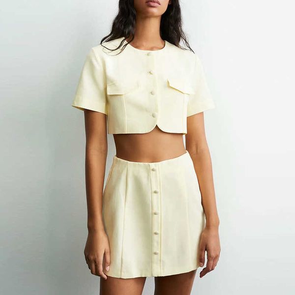 women suit 2-piece s za summer fashion simple slim s short skirt casual chic street youth office suit 210601, White
women suit 2-piece s za summer fashion simple slim s short skirt casual chic street youth office suit 210601, White