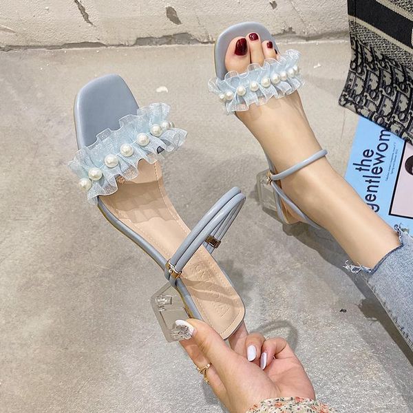 sandals 2021 clear heels thick heel mid-heeled fairy style fashion two wear slippers women korean version of high, Black
sandals 2021 clear heels thick heel mid-heeled fairy style fashion two wear slippers women korean version of high, Black