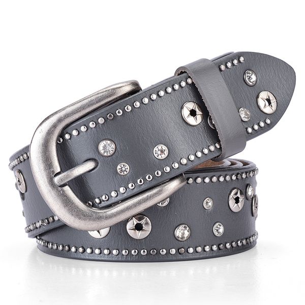 womens leather belt,womens belt fashion cowhide leather rhinestone inlaid pin buckle belt rivet casual all-match pants belt women, Black;brown
womens leather belt,womens belt fashion cowhide leather rhinestone inlaid pin buckle belt rivet casual all-match pants belt women, Black;brown
