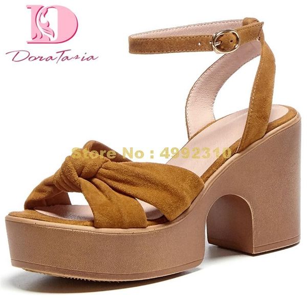 dress shoes square high heels platform kid suede leather summer women sandals, Black
dress shoes square high heels platform kid suede leather summer women sandals, Black