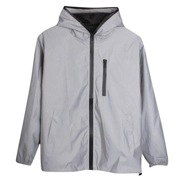 men's jackets long sleeve zipper reflective jacket hooded windbreaker streetwear coat, Black;brown
men's jackets long sleeve zipper reflective jacket hooded windbreaker streetwear coat, Black;brown