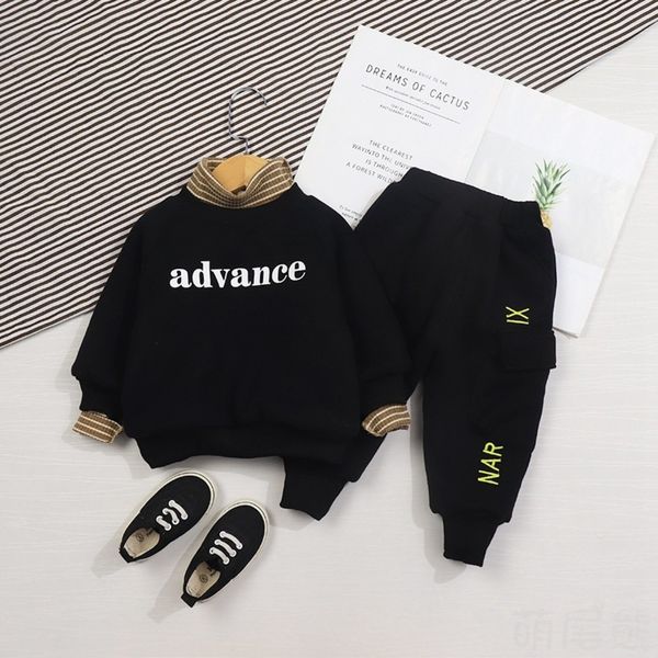 new product clothing plus velvet high-neck long-sleeved sweater casual overalls children's baby clothes, White
new product clothing plus velvet high-neck long-sleeved sweater casual overalls children's baby clothes, White