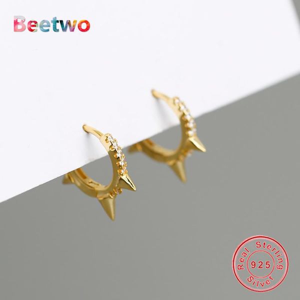 hoop & huggie spike rivet earrings 925 sterling silver punk brinco with cz women diy jewelry berloque, Golden;silver
hoop & huggie spike rivet earrings 925 sterling silver punk brinco with cz women diy jewelry berloque, Golden;silver
