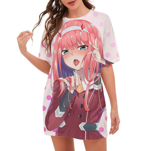 cloocl animation darling in the franxx zero two women tee printed lady clothes loose short sleeve teens hip-hop style leisure outfits, White
cloocl animation darling in the franxx zero two women tee printed lady clothes loose short sleeve teens hip-hop style leisure outfits, White