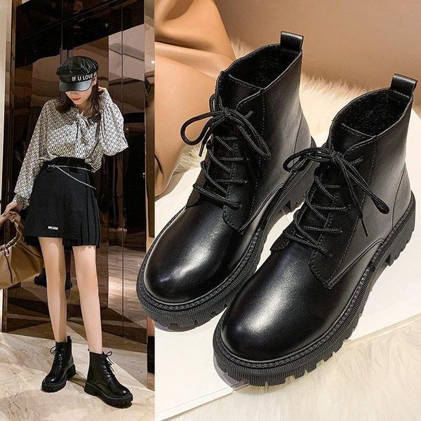 boots solid color round toe ankle women winter keep warm lace up non-slip zapatillas mujer 2021, Black
boots solid color round toe ankle women winter keep warm lace up non-slip zapatillas mujer 2021, Black
