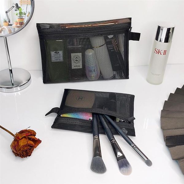 storage bags black transparent mesh bag portable large capacity travel cosmetic organizer durable coin purse makeup
storage bags black transparent mesh bag portable large capacity travel cosmetic organizer durable coin purse makeup
