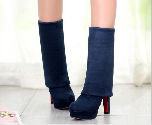 boots thick with big code fashion suede leather shoes women over the knee heels stretch flock winter high botas, Black
boots thick with big code fashion suede leather shoes women over the knee heels stretch flock winter high botas, Black