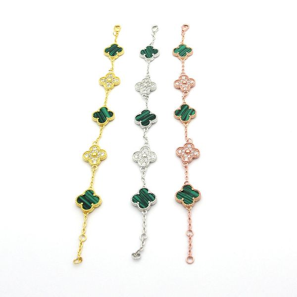 18k yellow rose white gold plated cz white black green natural stone 5 flowers charm bracelets for women new arrival luxury fashion jewelry, Golden;silver
18k yellow rose white gold plated cz white black green natural stone 5 flowers charm bracelets for women new arrival luxury fashion jewelry, Golden;silver