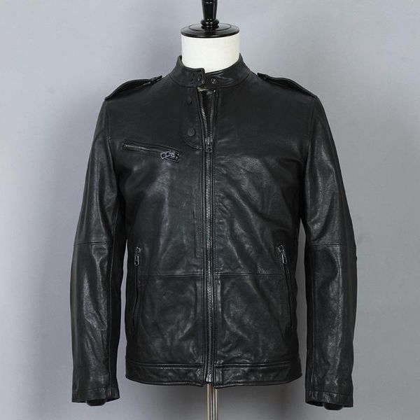 men's leather & faux 2021 fashion vegetable tanned sheepskin genuine leaher jacket men casual simple stand sollar black real coat male
men's leather & faux 2021 fashion vegetable tanned sheepskin genuine leaher jacket men casual simple stand sollar black real coat male