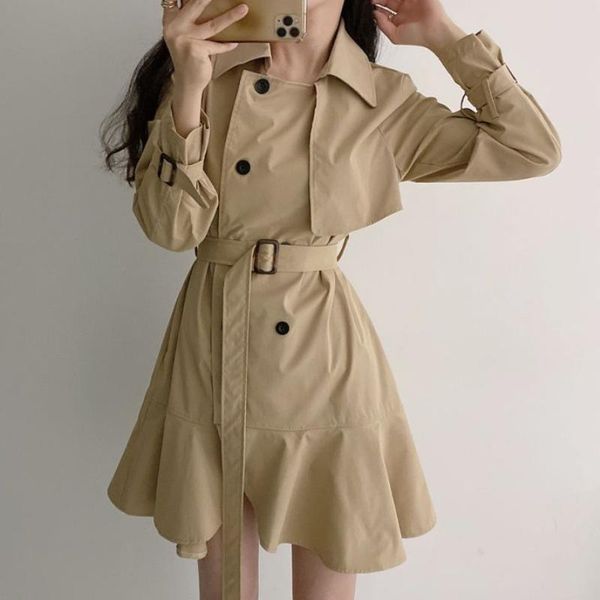 women's trench coats windbreaker long sleeve casual slim belted trend loose streetwear, Tan;black
women's trench coats windbreaker long sleeve casual slim belted trend loose streetwear, Tan;black