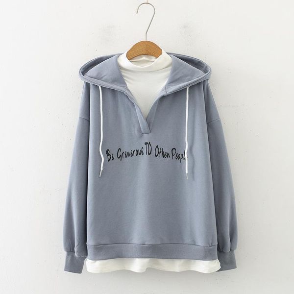women's hoodies & sweatshirts autumn chic fake two pieces cotton women preppy style drop shoulder letter print harajuku female quality, Black
women's hoodies & sweatshirts autumn chic fake two pieces cotton women preppy style drop shoulder letter print harajuku female quality, Black