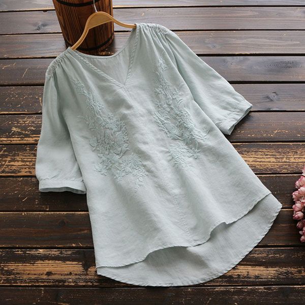 2021 new blouse women plus size vintage embroidery cotton linen shirt ladies white v neck elegant casual td17
2021 new blouse women plus size vintage embroidery cotton linen shirt ladies white v neck elegant casual td17