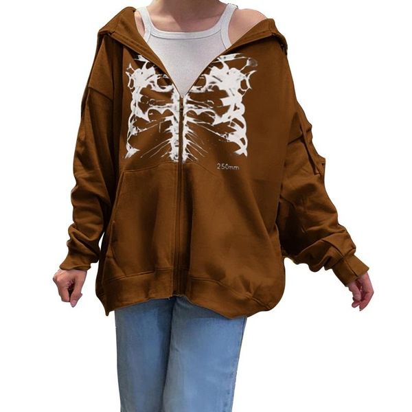 women's hoodies & sweatshirts y2k woman sweatshirt spring autumn long sleeve skull print zipper hooded loose high street clothes, Black
women's hoodies & sweatshirts y2k woman sweatshirt spring autumn long sleeve skull print zipper hooded loose high street clothes, Black