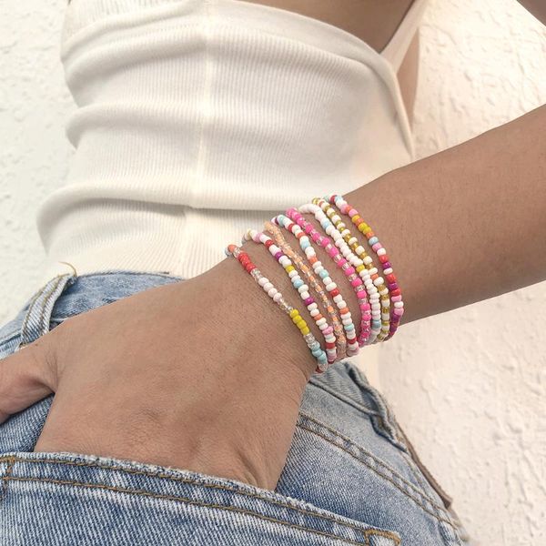 charm bracelets lalynnly 2021 boho summer beach friendship for women handmade colorful beaded bracelet jewelry gift b1374, Golden;silver
charm bracelets lalynnly 2021 boho summer beach friendship for women handmade colorful beaded bracelet jewelry gift b1374, Golden;silver