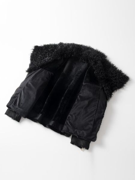 women's fur & faux female winter coat natural real streetwear mink sheep shearling jacket women clothes 2021 korean double faced 9636, Black
women's fur & faux female winter coat natural real streetwear mink sheep shearling jacket women clothes 2021 korean double faced 9636, Black