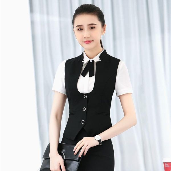 women's vests fashion women waistcoat & vest black elegant ladies work wear clothes office uniform designs styles, Black;white
women's vests fashion women waistcoat & vest black elegant ladies work wear clothes office uniform designs styles, Black;white