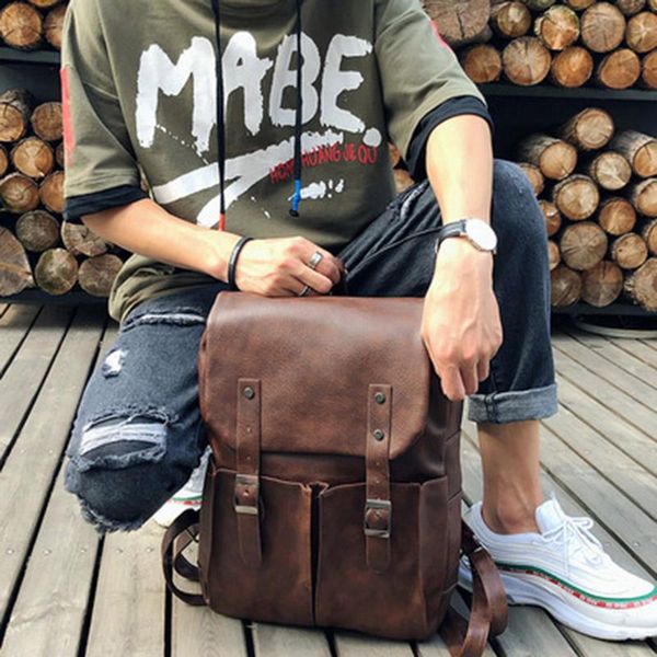 backpack men's trend leather large-capacity travel simple college student schoolbag computer bag
backpack men's trend leather large-capacity travel simple college student schoolbag computer bag