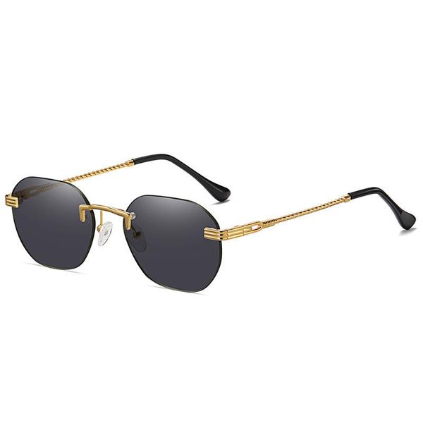 sunglasses ladies rimless square retro brand designer metal frame fashion glasses uv400, White;black
sunglasses ladies rimless square retro brand designer metal frame fashion glasses uv400, White;black