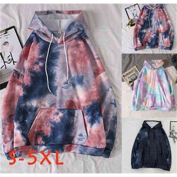 printed tie dyed rainbow color sweater loose and thin hooded korean version, Black
printed tie dyed rainbow color sweater loose and thin hooded korean version, Black