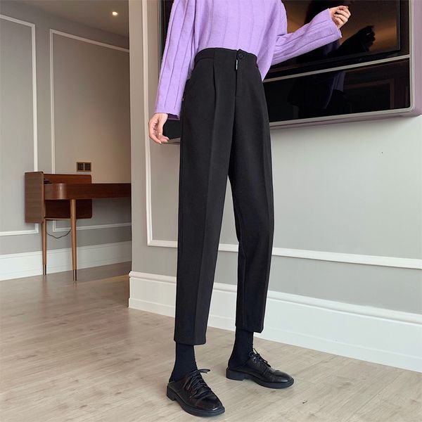 casual women's wool pants 2021 fall and winter new thin upper waist loose nine stitches harem vutt, Black;white
casual women's wool pants 2021 fall and winter new thin upper waist loose nine stitches harem vutt, Black;white