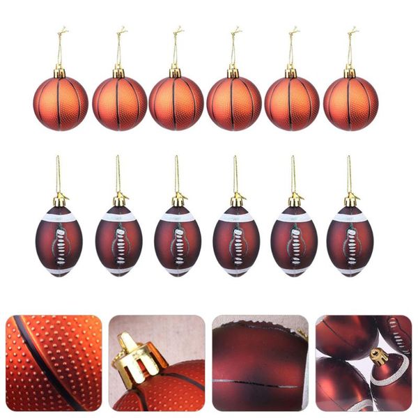 party decoration 12pcs christmas tree pendant rugby basketball decor accessory 
party decoration 12pcs christmas tree pendant rugby basketball decor accessory