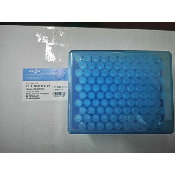 lab supplies pipette tips 1000ul suction head, filter , boxed, sterilized, no dnase / rnase 96 pieces box, 10 boxes box
lab supplies pipette tips 1000ul suction head, filter , boxed, sterilized, no dnase / rnase 96 pieces box, 10 boxes box