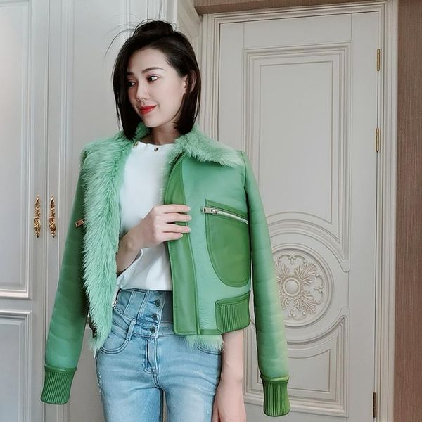 women's fur & faux super quality genuine sheepskin coat short warm real wool female jacket autumn winter clothing abrigos zjt1584, Black
women's fur & faux super quality genuine sheepskin coat short warm real wool female jacket autumn winter clothing abrigos zjt1584, Black