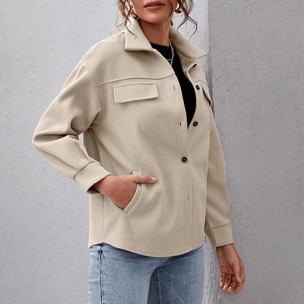 women's jackets women autumn button shirt jacket fashion turn-down collar coat long sleeve pocket outwear casual loose streetwear femme, Black;brown
women's jackets women autumn button shirt jacket fashion turn-down collar coat long sleeve pocket outwear casual loose streetwear femme, Black;brown