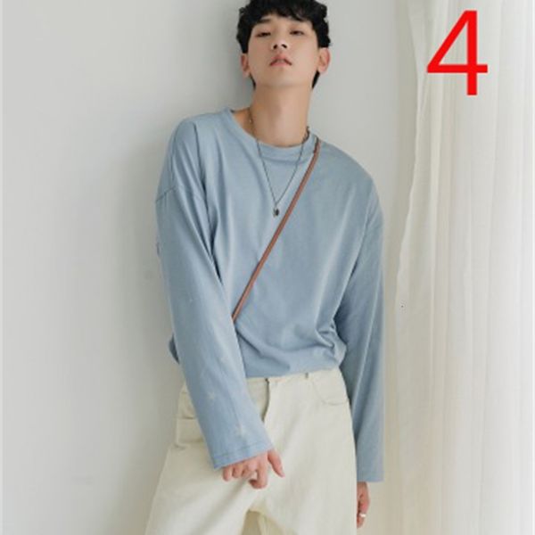 2021 european and american fashion men's autumn new round neck long-sleeved t-shirt korean slim hb9q, White;black
2021 european and american fashion men's autumn new round neck long-sleeved t-shirt korean slim hb9q, White;black