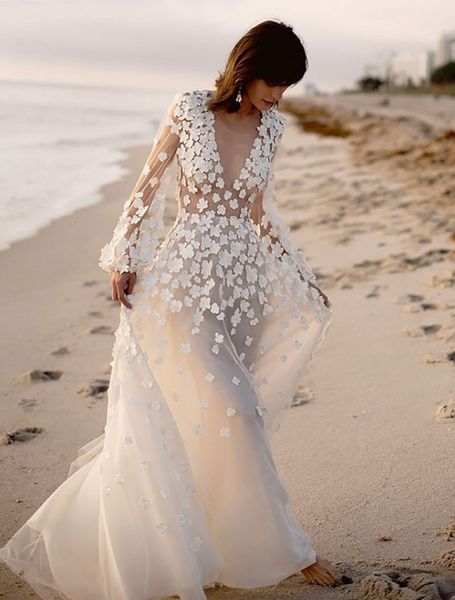 new a-line lace long sleeve wedding 2021 with flowers tulle sheer v neck boho bridal gowns vestido de novia plus size stqq, White
new a-line lace long sleeve wedding 2021 with flowers tulle sheer v neck boho bridal gowns vestido de novia plus size stqq, White