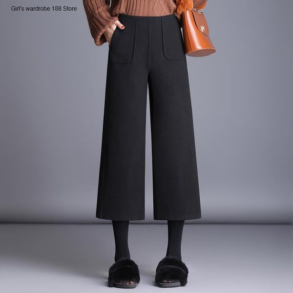 women's hoodies & sweatshirts autumn winter woolen wide-leg pants korean style high waist straight loose ankle-length, Black
women's hoodies & sweatshirts autumn winter woolen wide-leg pants korean style high waist straight loose ankle-length, Black