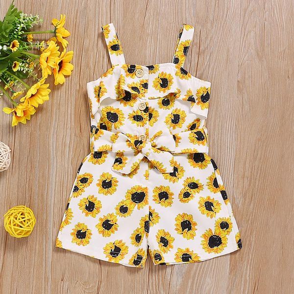 shorts girls kids strap jumpsuits summer sunflower printing splicing sleeveless bow bodysuit fashion woven button romper, Black
shorts girls kids strap jumpsuits summer sunflower printing splicing sleeveless bow bodysuit fashion woven button romper, Black