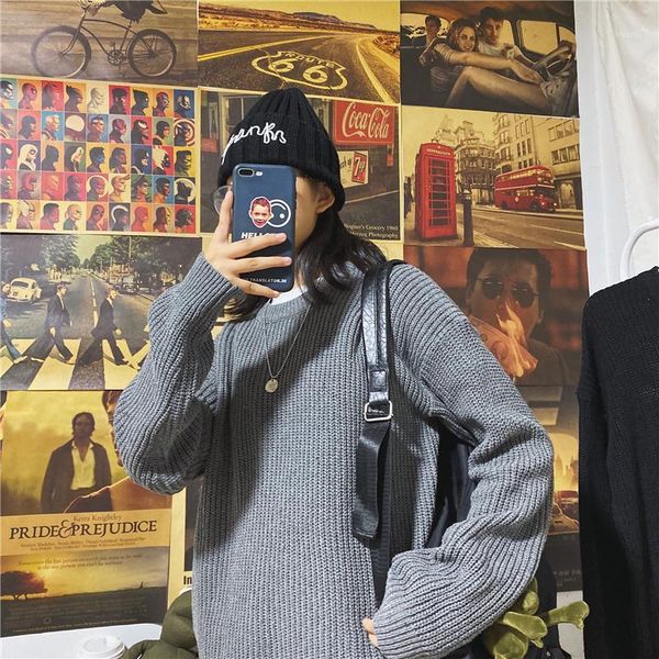 winter sweater men's warm fashion retro casual knitted pullover men wild loose korean knitting sweaters mens clothes -2xl, White;black
winter sweater men's warm fashion retro casual knitted pullover men wild loose korean knitting sweaters mens clothes -2xl, White;black