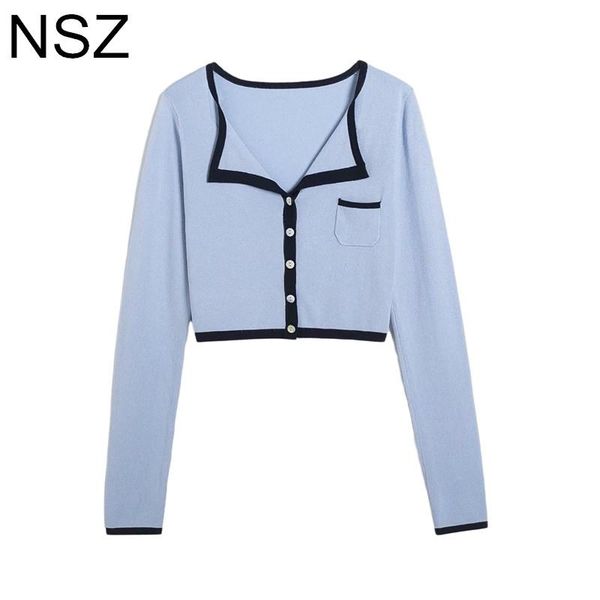 women's knits & tees nsz women contrast color knit crop slim tight ribbed cardigan sweater jumper short knitwear jacket coat pull femme, White
women's knits & tees nsz women contrast color knit crop slim tight ribbed cardigan sweater jumper short knitwear jacket coat pull femme, White