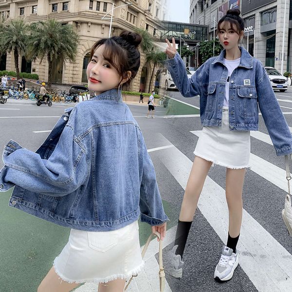 small denim women's spring and autumn thin style loose, with short coat, Black;brown
small denim women's spring and autumn thin style loose, with short coat, Black;brown