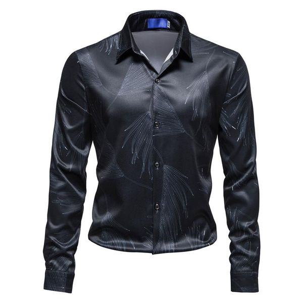men's casual shirts mens fashion long-sleeved comfortable and breathable business, White;black
men's casual shirts mens fashion long-sleeved comfortable and breathable business, White;black