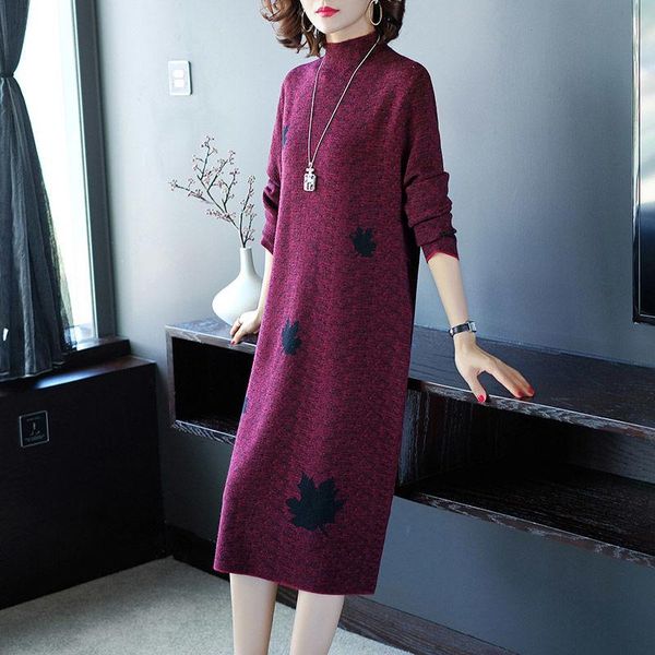 casual dresses women 2021 autumn winter turtleneck sweater dress female leaves print a-line ladies full sleeve knitted p152, Black;gray
casual dresses women 2021 autumn winter turtleneck sweater dress female leaves print a-line ladies full sleeve knitted p152, Black;gray
