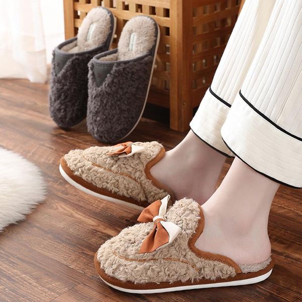 slippers mljufee women winter short plush bow-tied solid fuzzy cozy home men bedroom, Black
slippers mljufee women winter short plush bow-tied solid fuzzy cozy home men bedroom, Black
