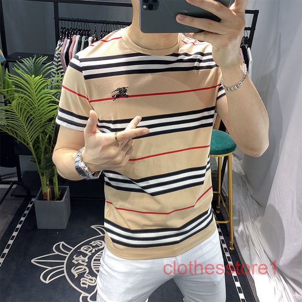 brand bbr shirt 2022 european station men's summer mercerized cotton t-shirt fashion brand embroidery high-grade stripe men's shor, White;black
brand bbr shirt 2022 european station men's summer mercerized cotton t-shirt fashion brand embroidery high-grade stripe men's shor, White;black