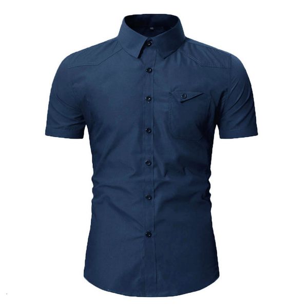 fashion casual short mouw solid slim fit business shirt men summer men's blouse plus size shirts, White;black
fashion casual short mouw solid slim fit business shirt men summer men's blouse plus size shirts, White;black